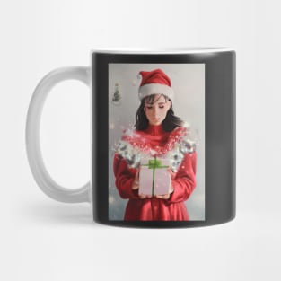 Beautiful Anime Portrait In Santa Claus Costume 5 Mug